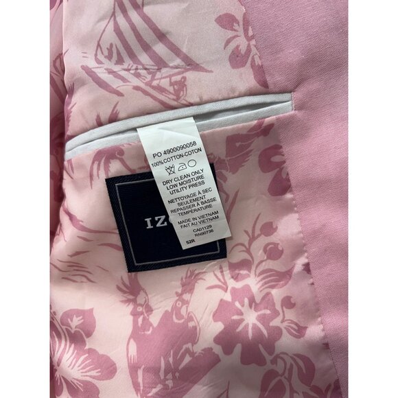 Izod Mens Pink Blazer Jacket Lining 2-Button Closure Size 52R New With Tags - Picture 4 of 12